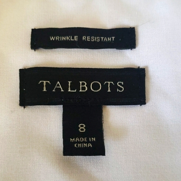 Talbots Blouse Shirt White Long Sleeve Pullover Stretch Women's Size 8 - Picture 6 of 12